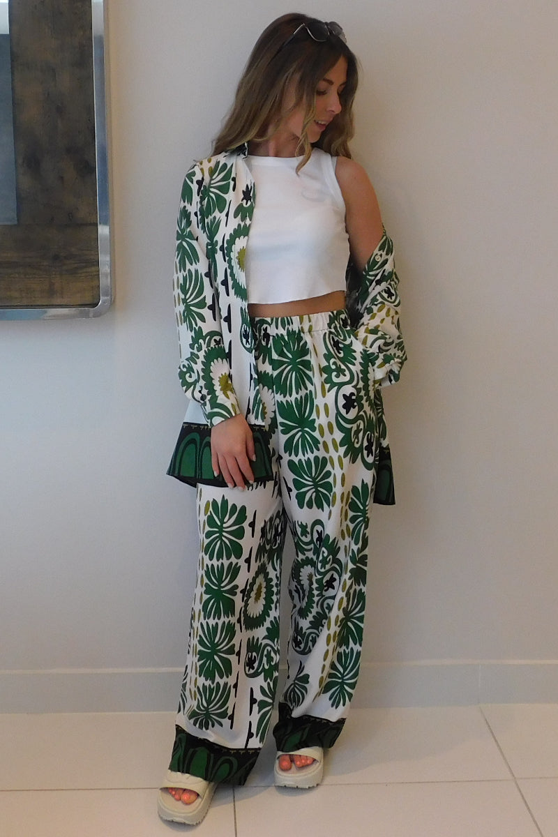 Co Ord Set Green 1011