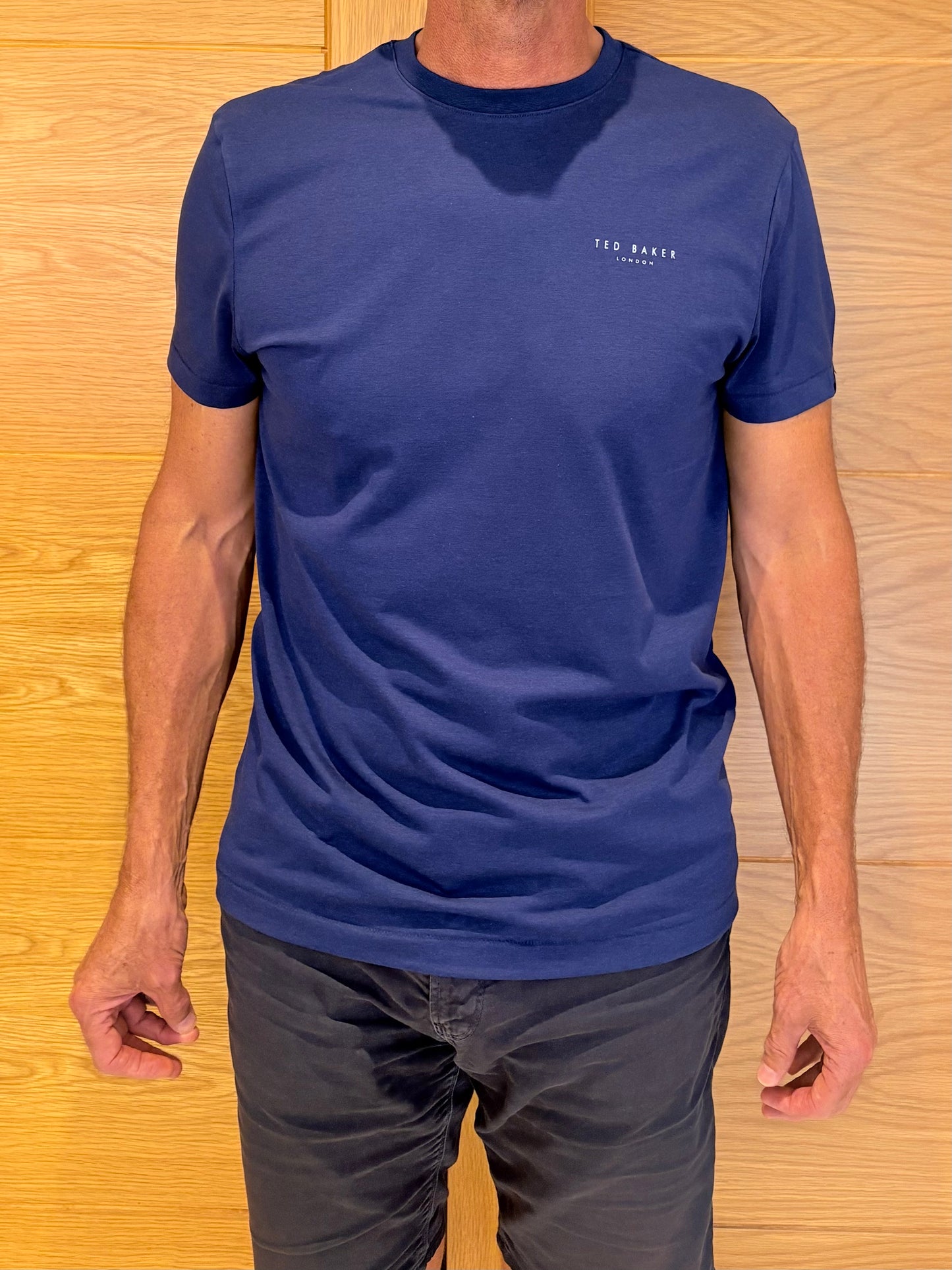 Ex Ted Baker Round Neck Men's T-Shirt Royal Navy