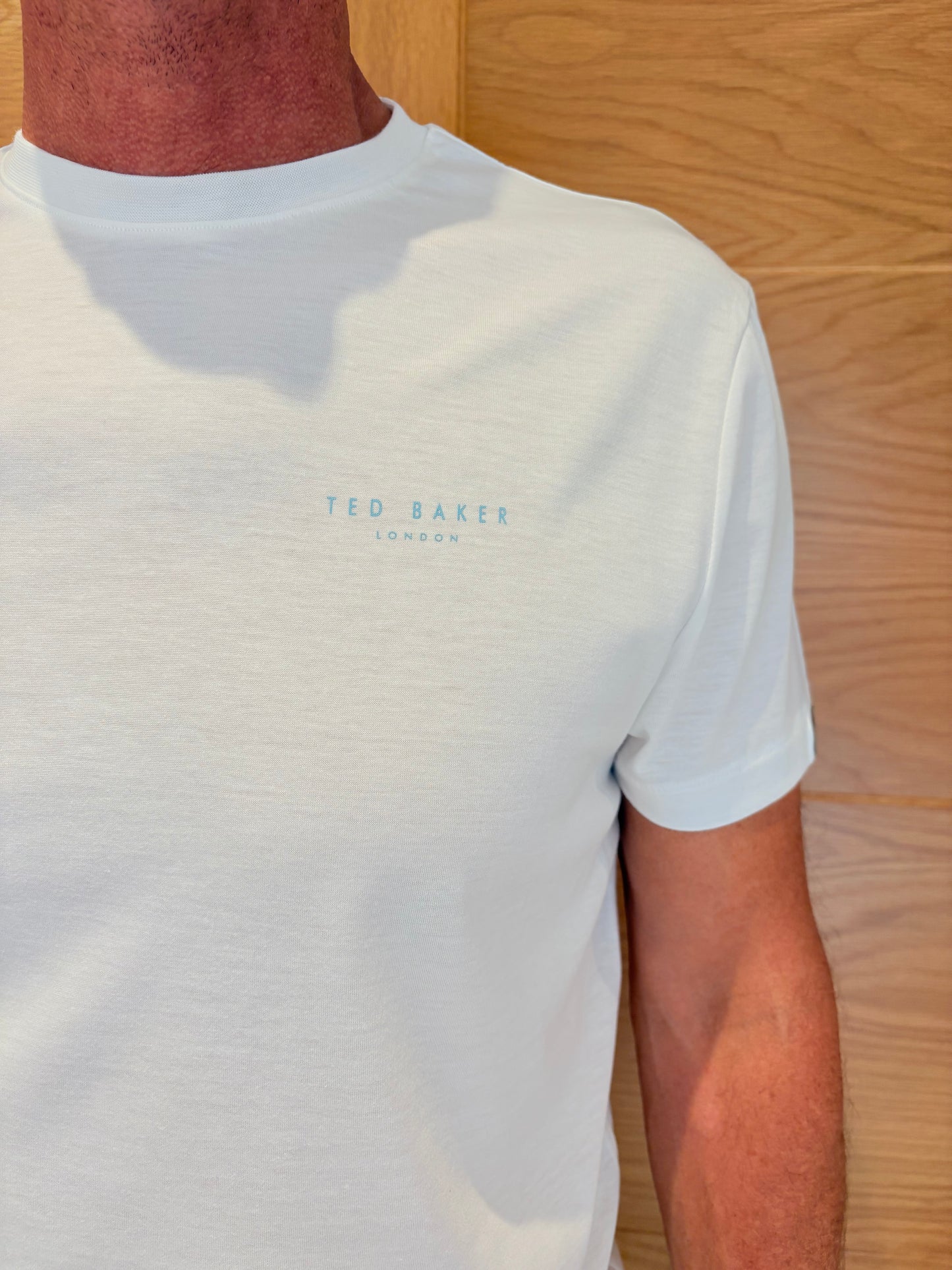 Ex Ted Baker Round Neck Mens T-Shirt White 1