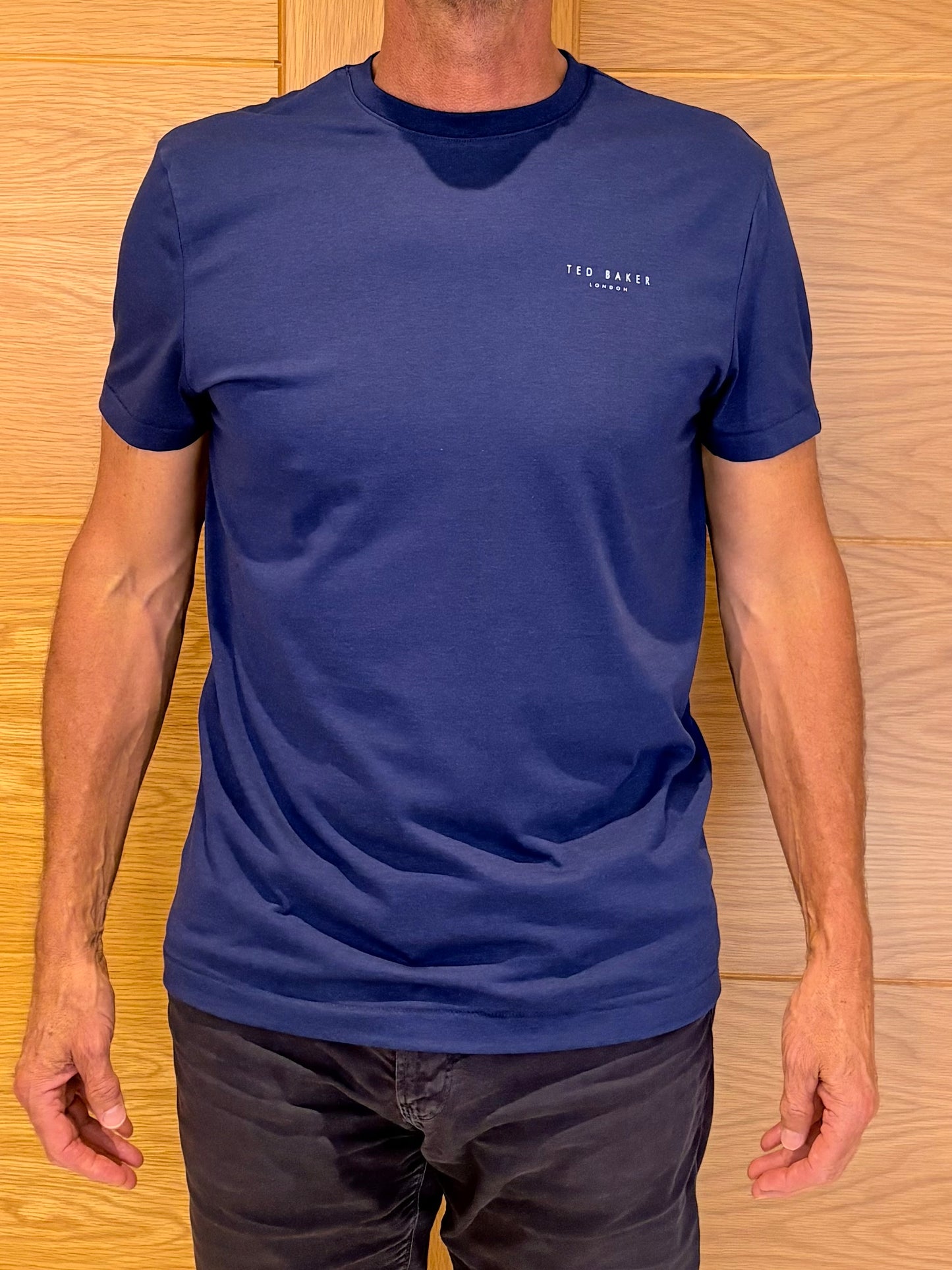 Ex Ted Baker Round Neck Men's T-Shirt Royal Navy