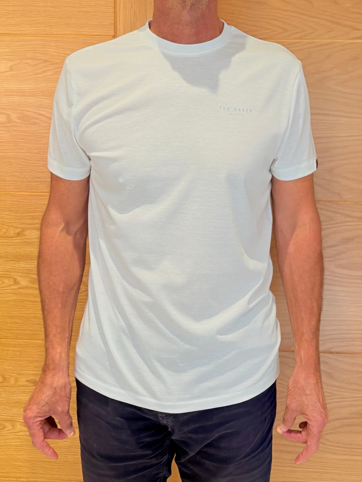 Ex Ted Baker Round Neck Mens T-Shirt White 1