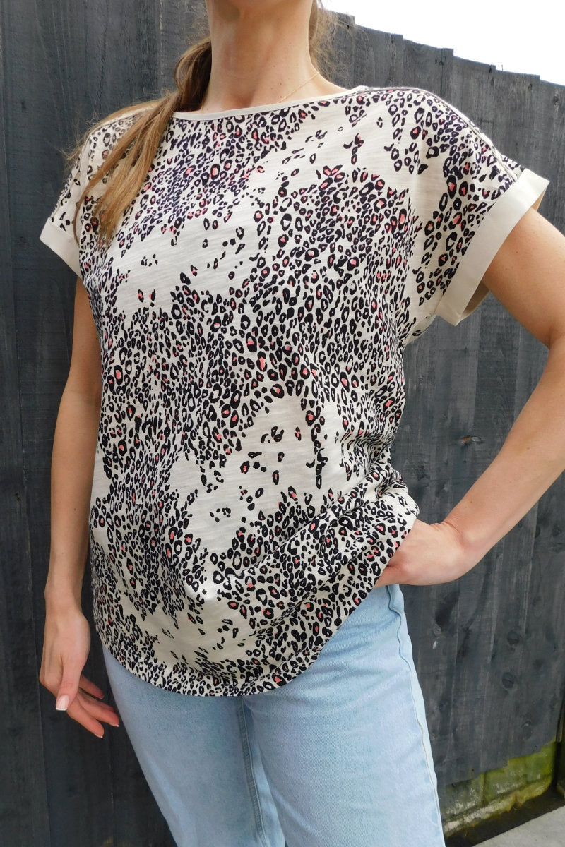 Famous Store Cotton Animal Print T-Shirt