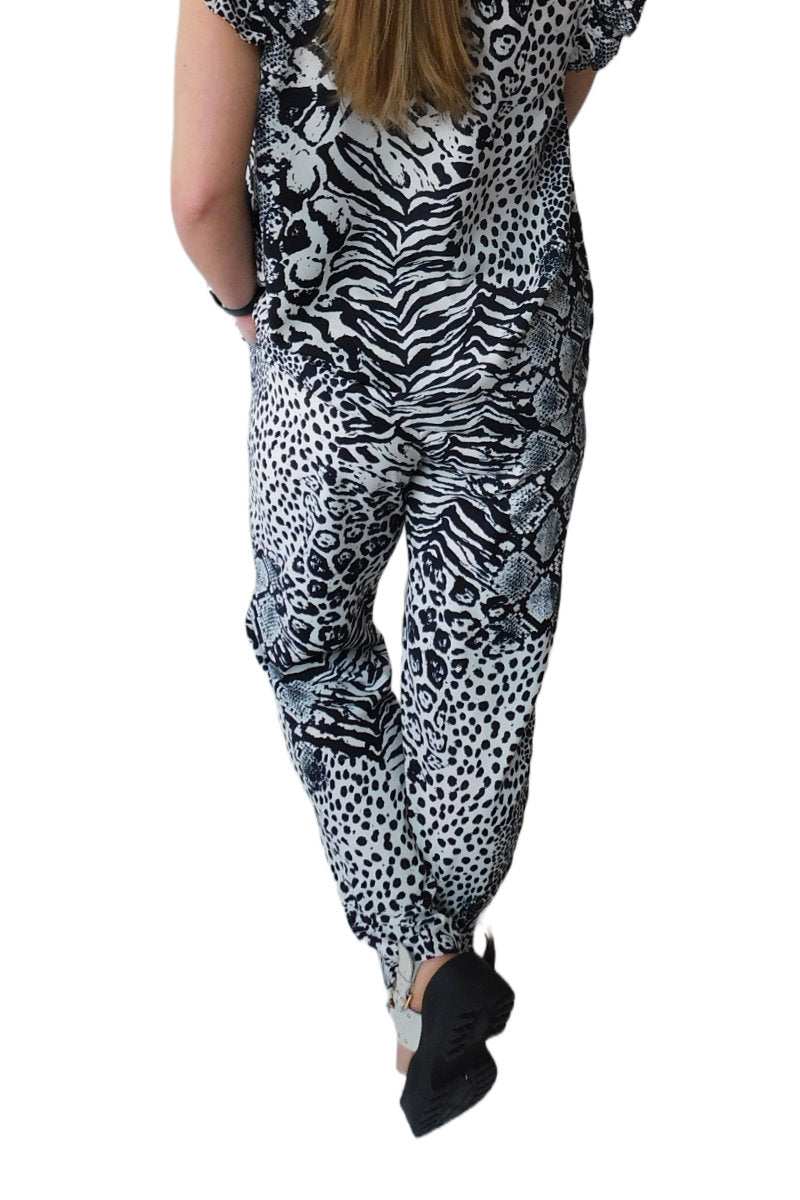 Black & White Print Trouser