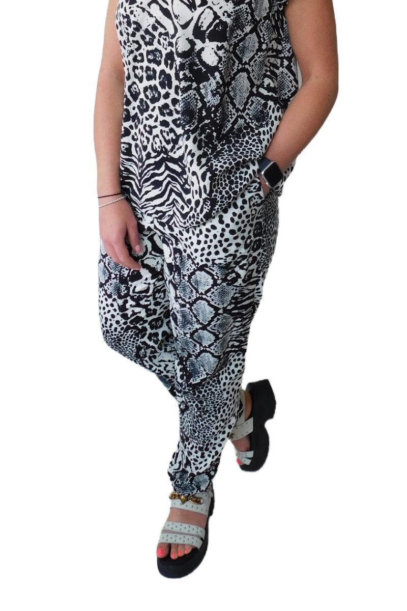 Black & White Print Trouser