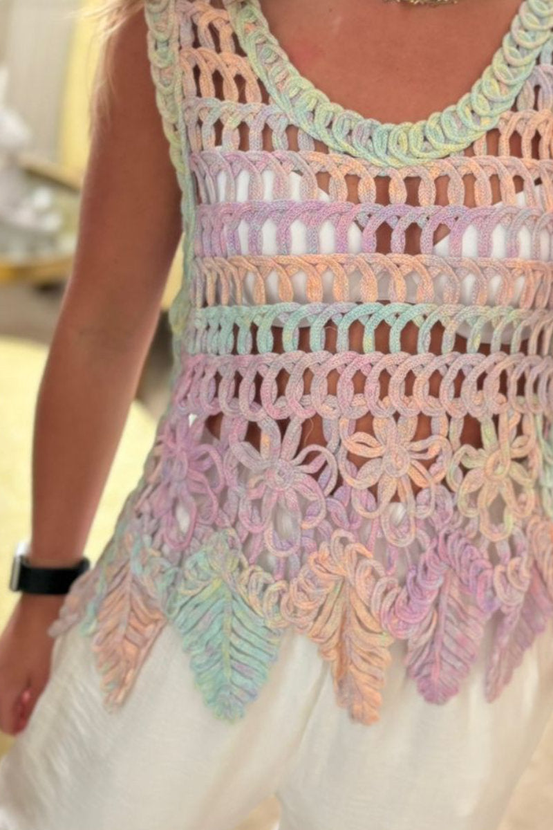Crochet Pastel Dream Sleeveless Top