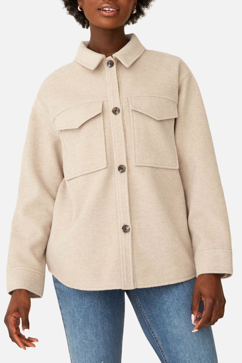 Ex Store Ladies Shacket Natural
