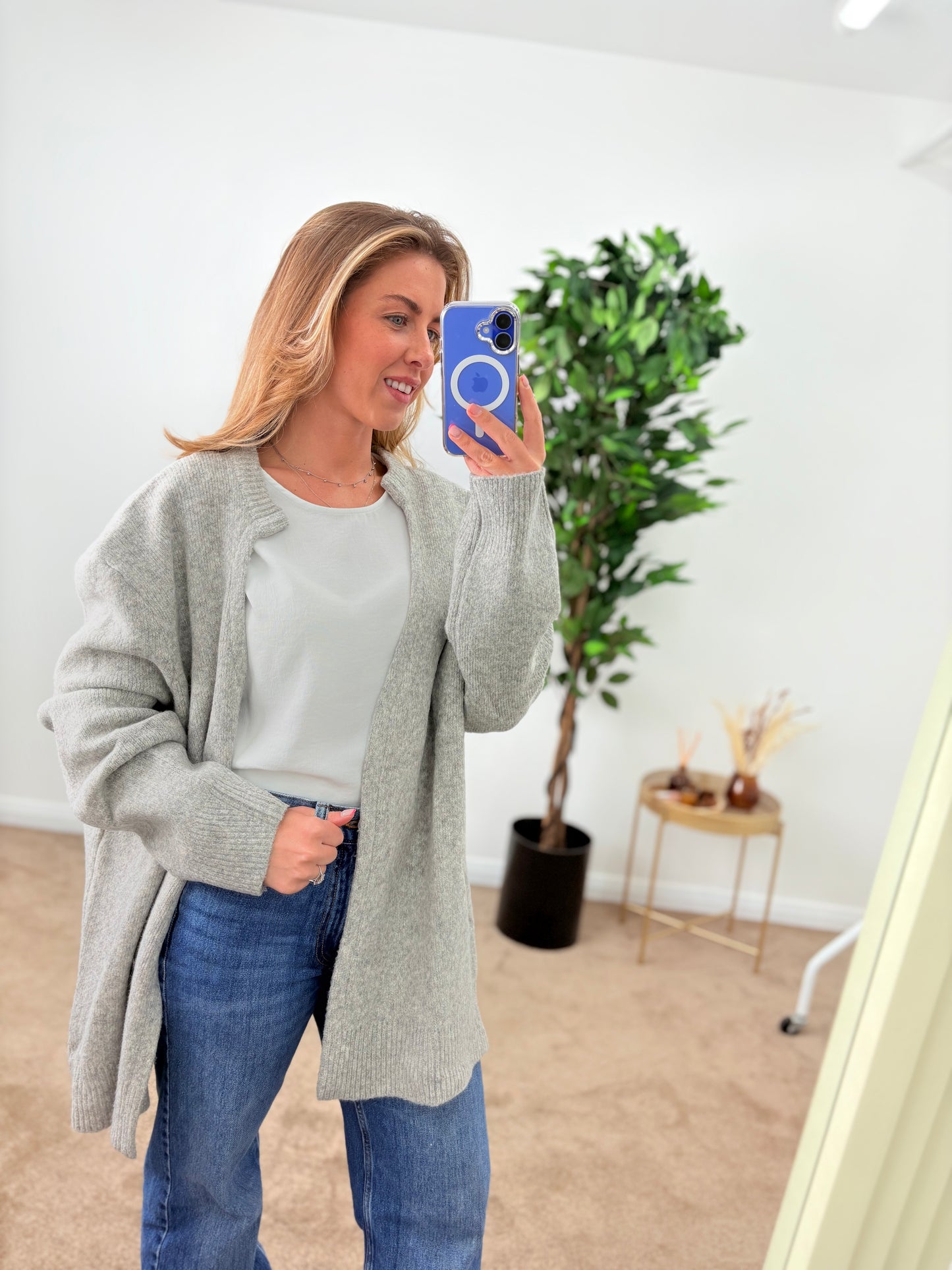 EX-F&F Oversized Edge To Edge Grey Cardigan