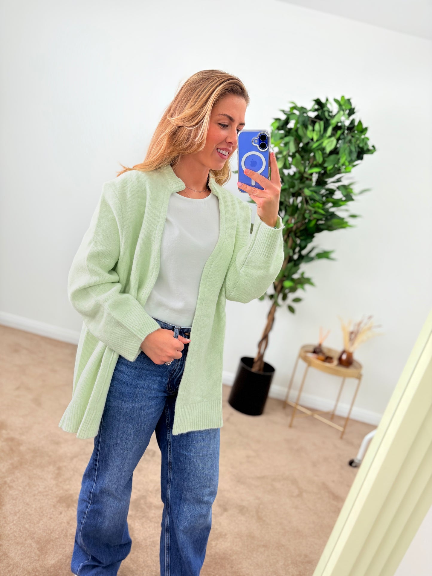 EX-F&F Edge To Edge Mint Cardigan