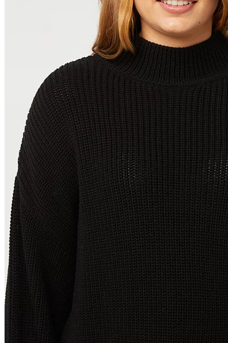 Supermarket Label Flare Knit Jumper Black