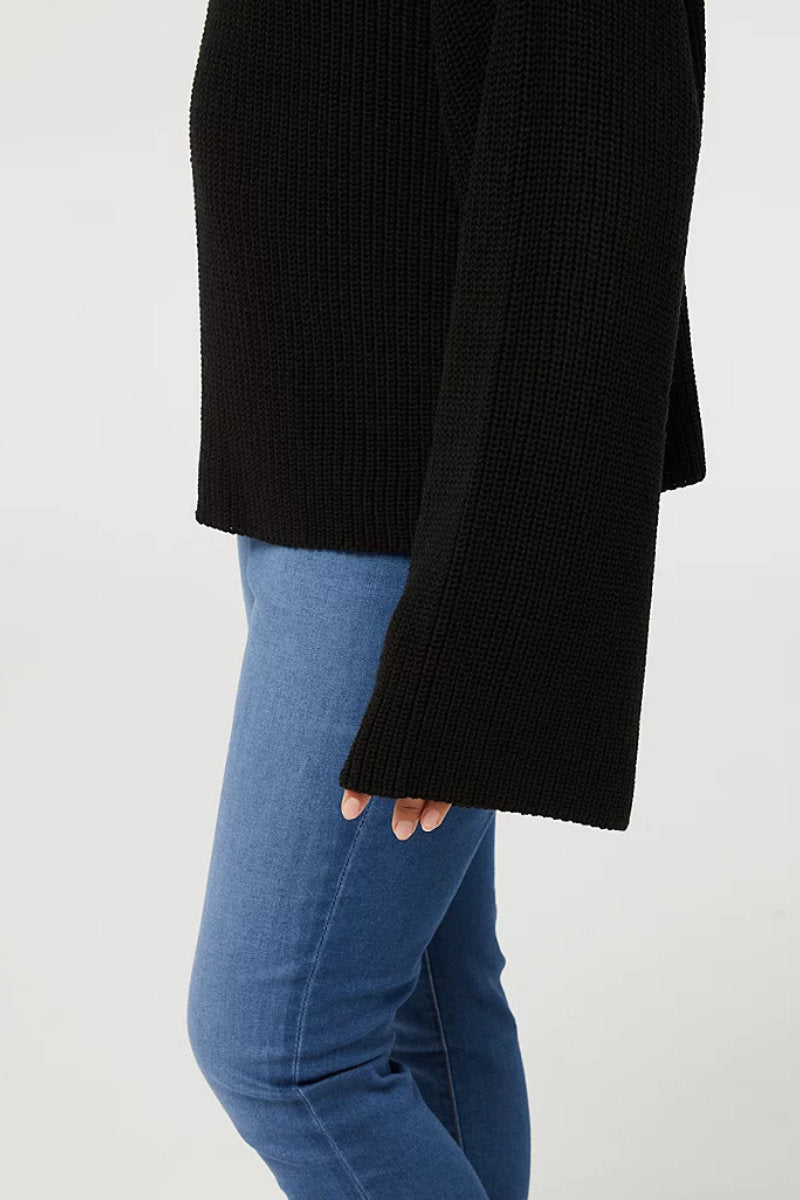 Supermarket Label Flare Knit Jumper Black