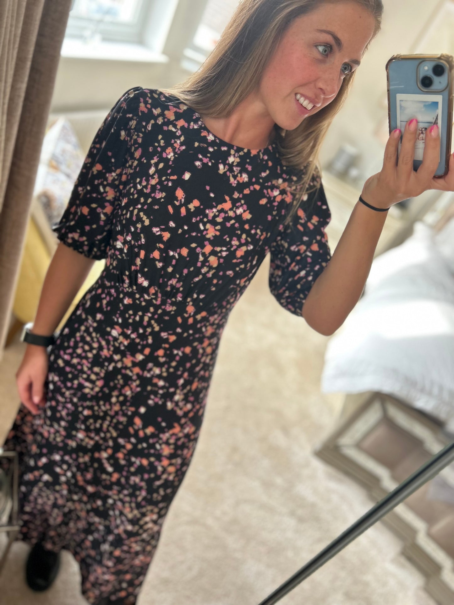 Super Soft Black Printed Dress