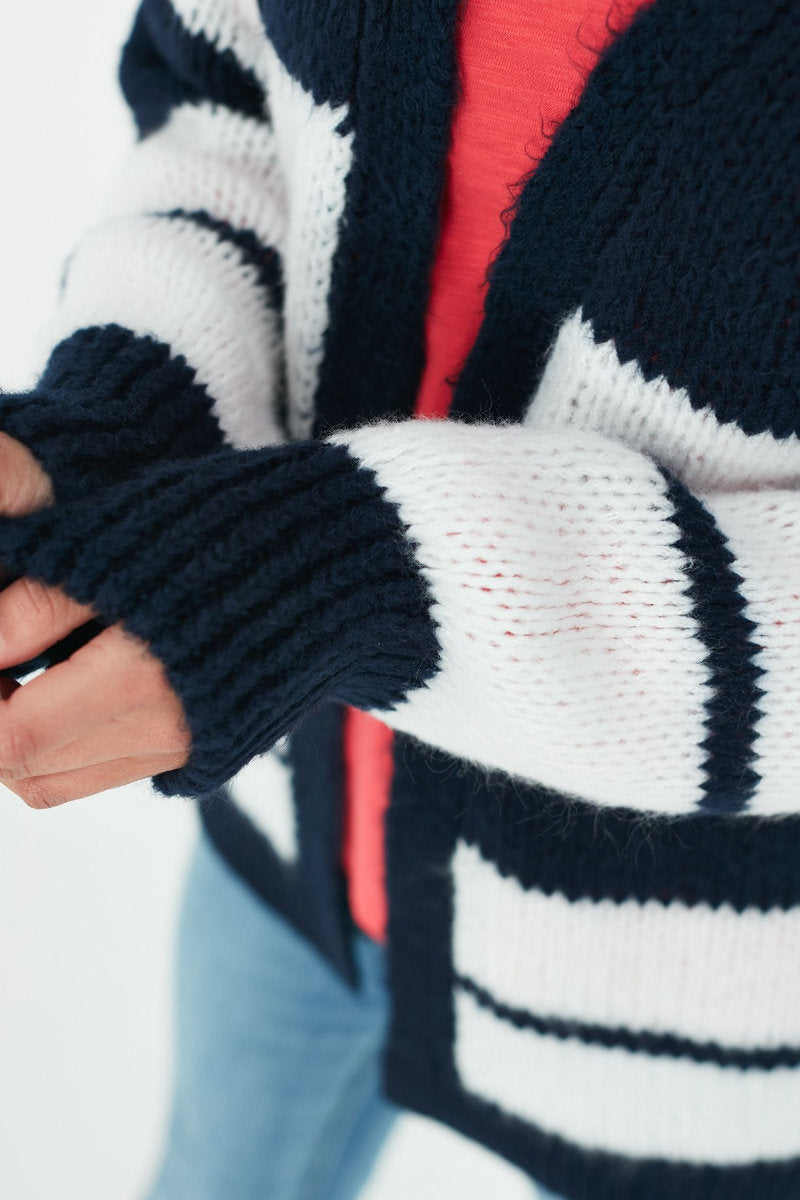 Joules June Slouchy Cardigan Navy