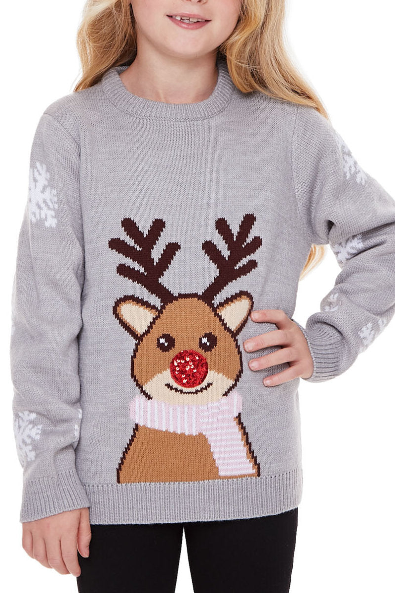 Kids Reindeer Christmas Jumper