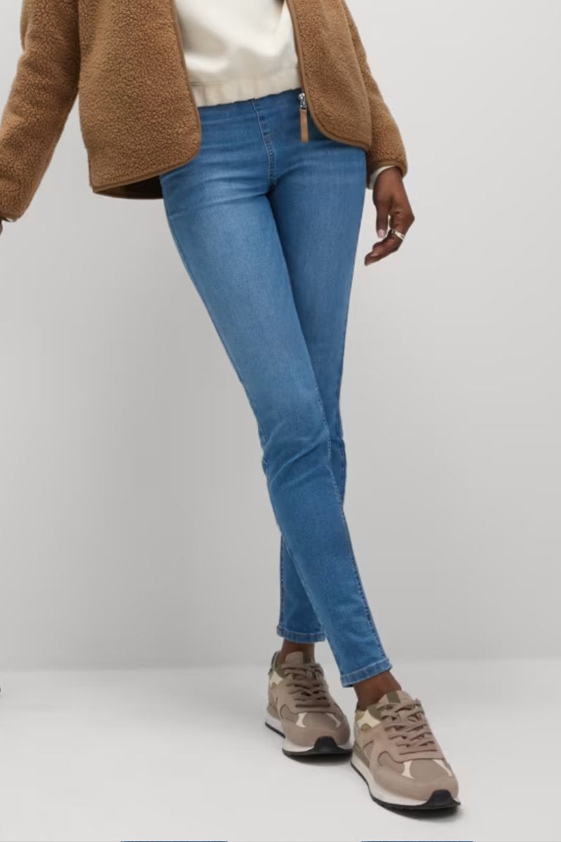 Famous Store High Waisted Denim Jeggings - Main Image