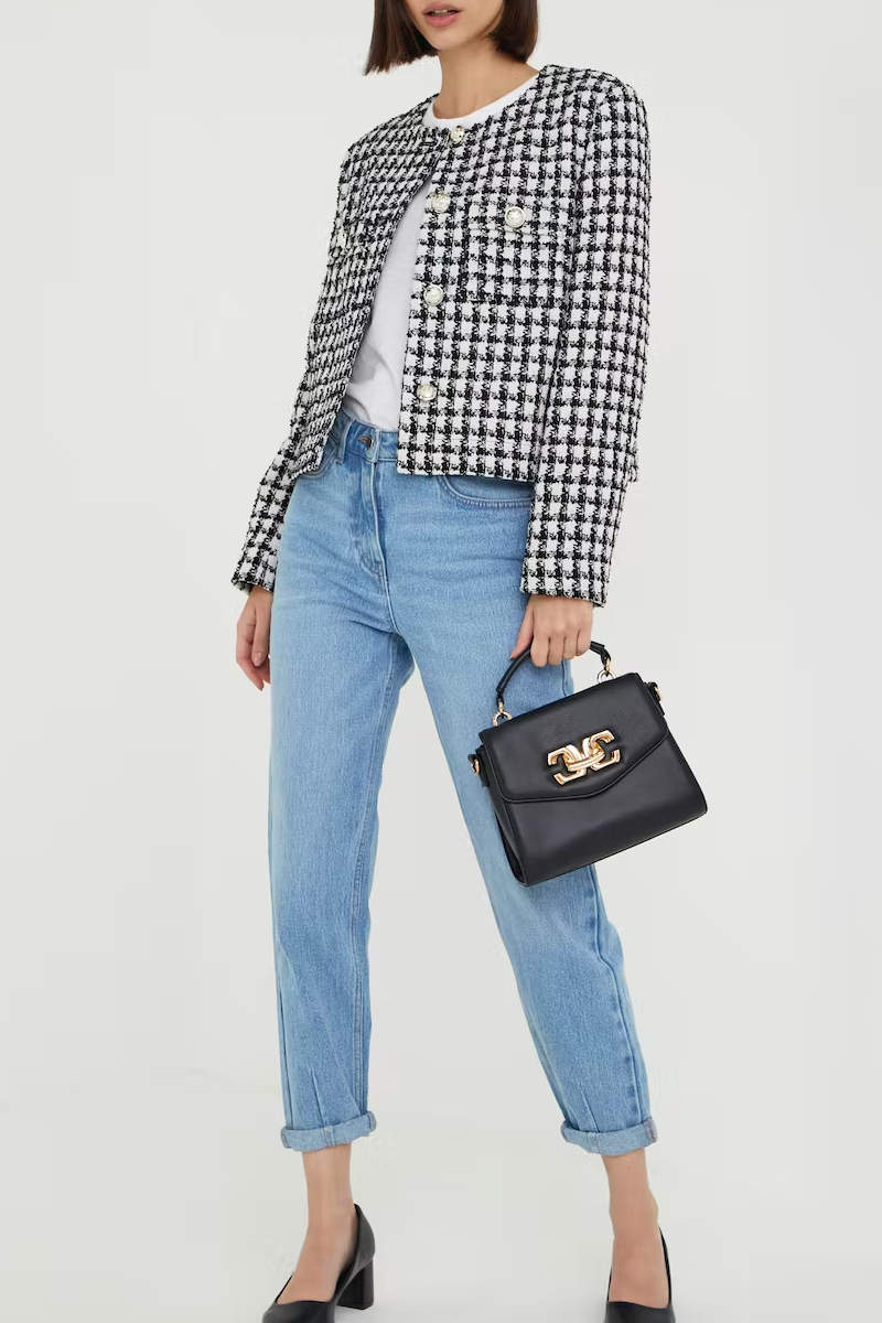 Famous Store Short Boucle Blazer Black