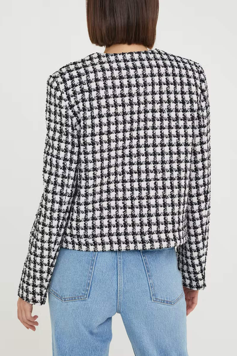 Famous Store Short Boucle Blazer Black