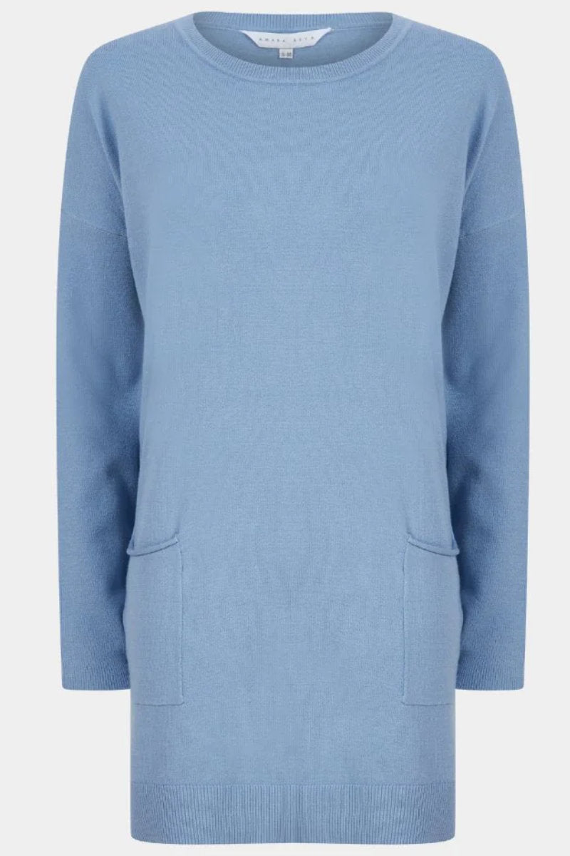 Ninette 2PC Jersey Knit Lounge Set Blue