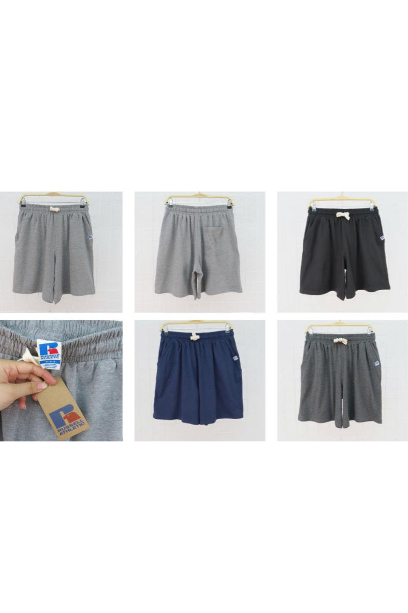 Men's Russell Athletic Cotton Shorts Light Grey