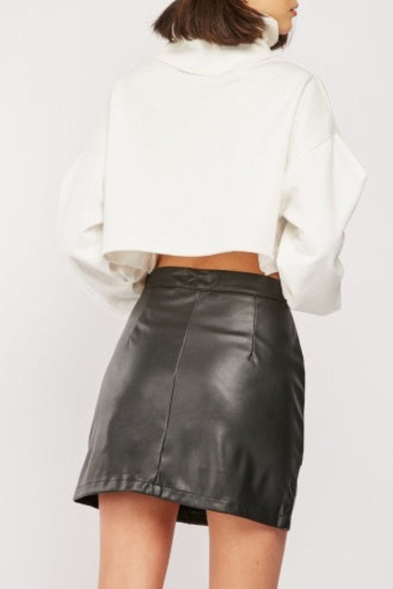 PU Leather Mini Skirt