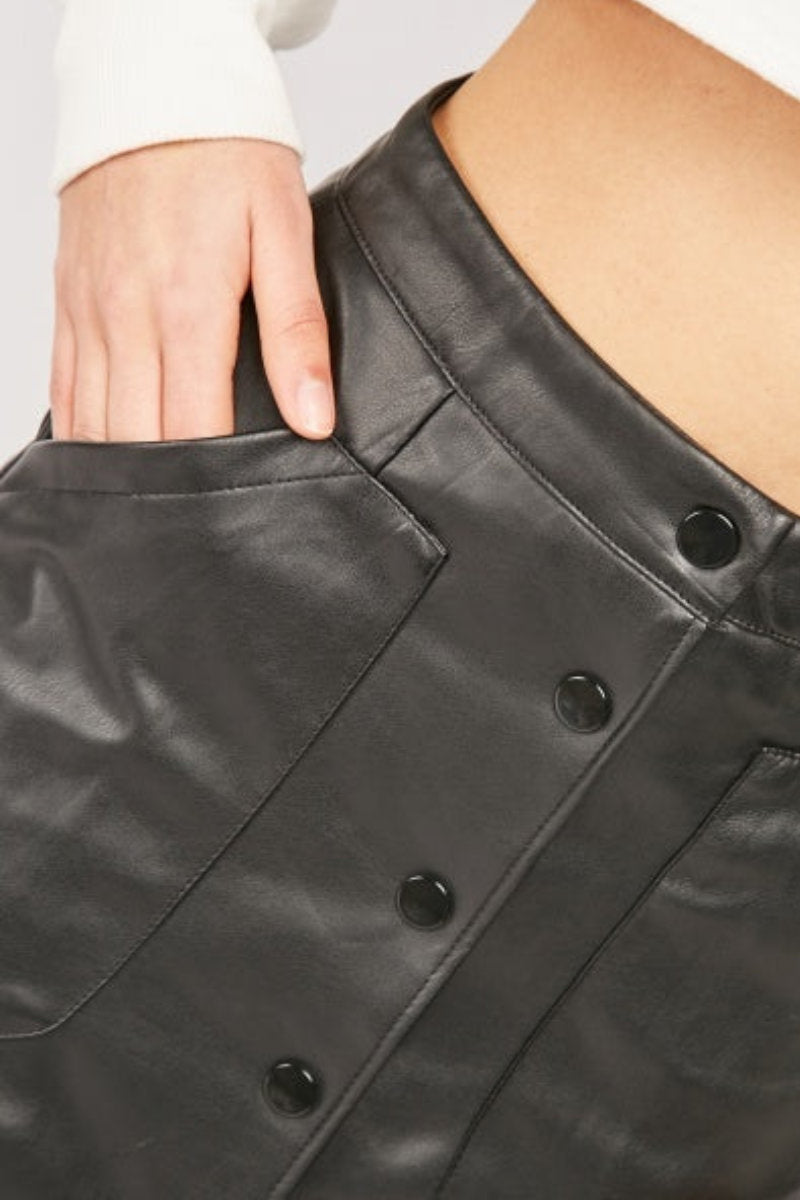 PU Leather Mini Skirt