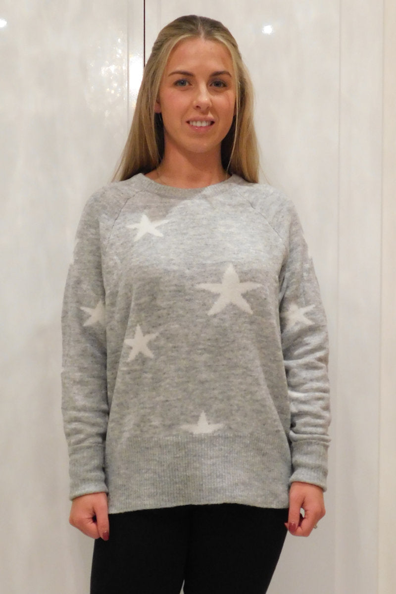 Famous Store Grey Star Jumper