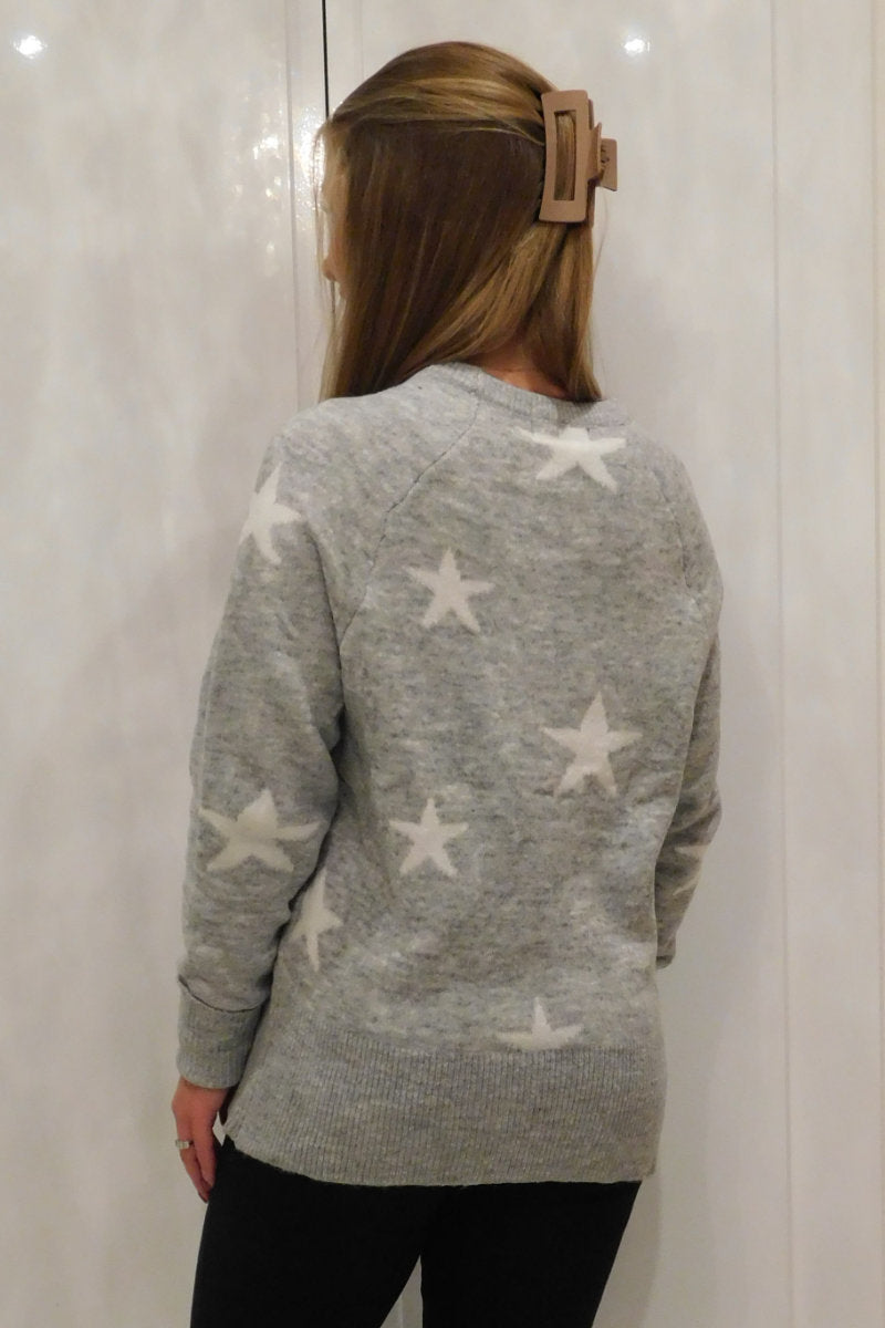Famous Store Grey Star Jumper