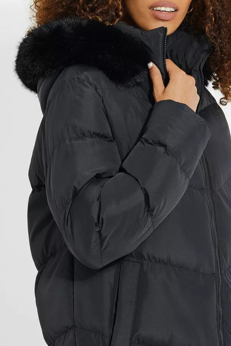 Threadbare 'Lazuli' Hooded Padded Jacket