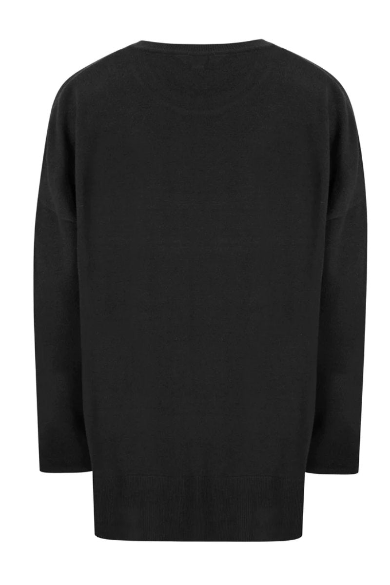 Darcey Love Heart Jersey Knit Lounge Set Black