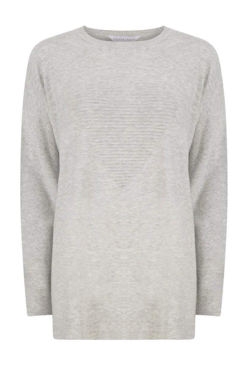 Darcey Love Heart Jersey Knit Lounge Set Silver Marl