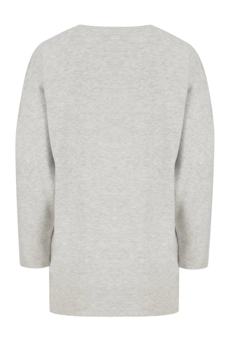 Darcey Love Heart Jersey Knit Lounge Set Silver Marl