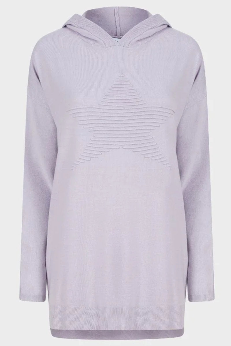 Fonteyn Star Motif Jersey Knit Lounge Set with Hood Heather