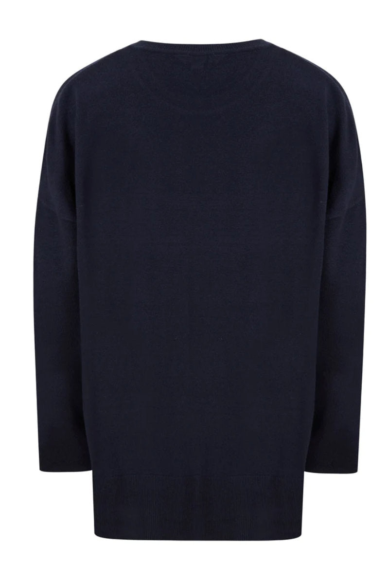 Darcey Love Heart Jersey Knit Lounge Set Navy