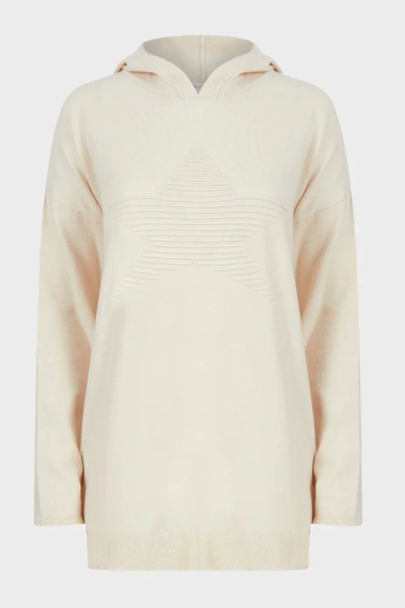 Fonteyn Star Motif Jersey Knit Lounge Set with Hood Oyster