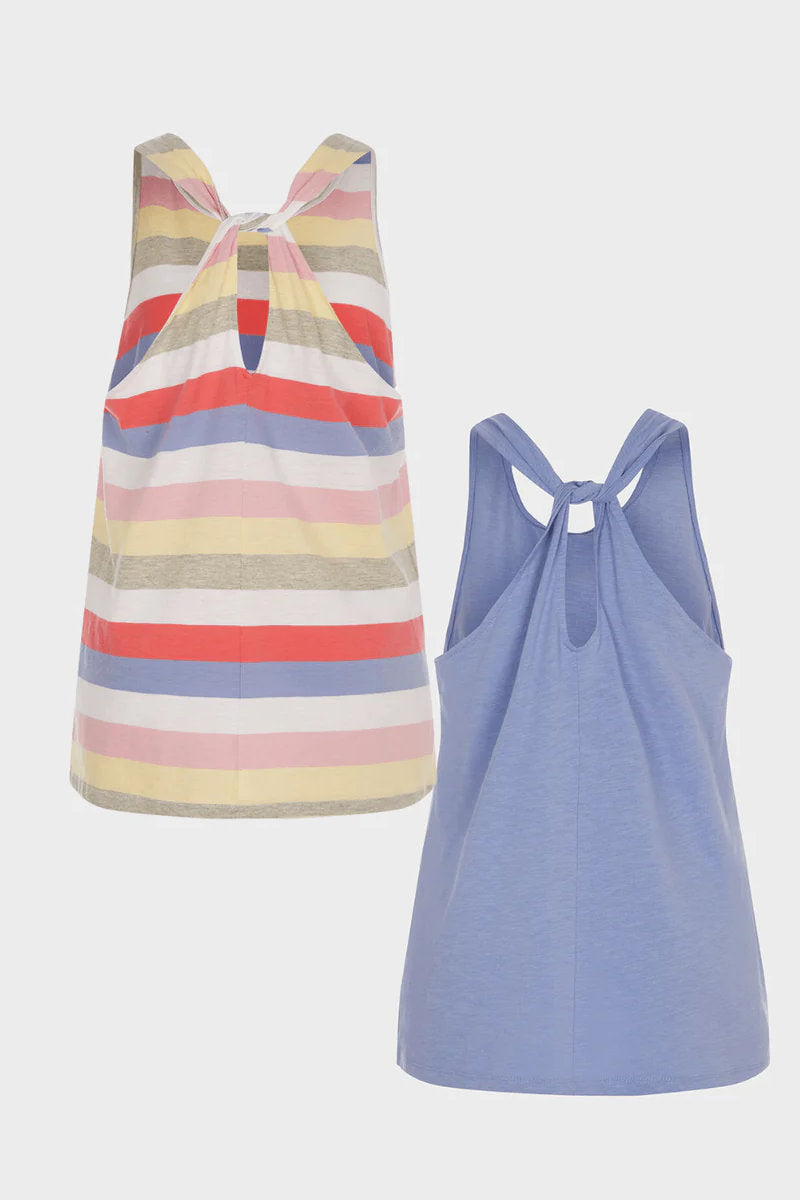 Ladies Twin Pack Cotton Basics Vest Set