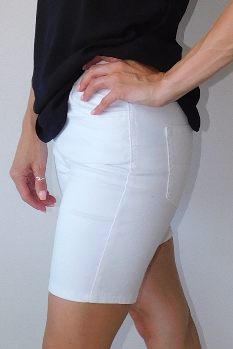 Famous Store White Denim Shorts