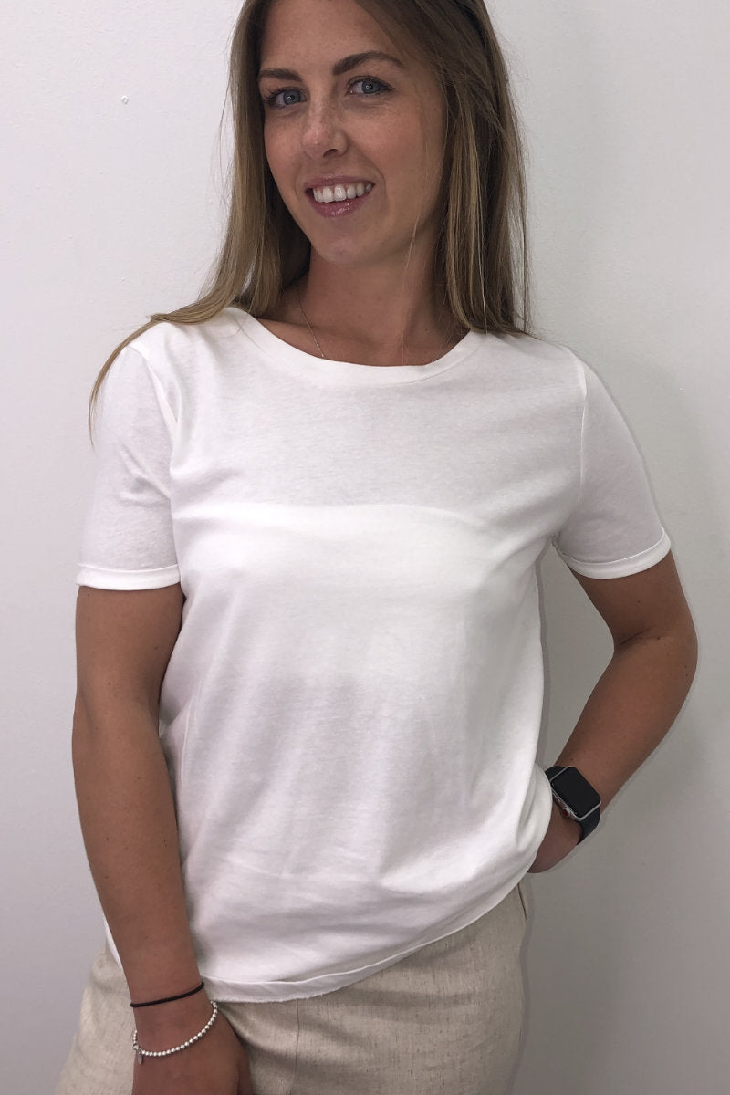 Ladies Basic White T-Shirt