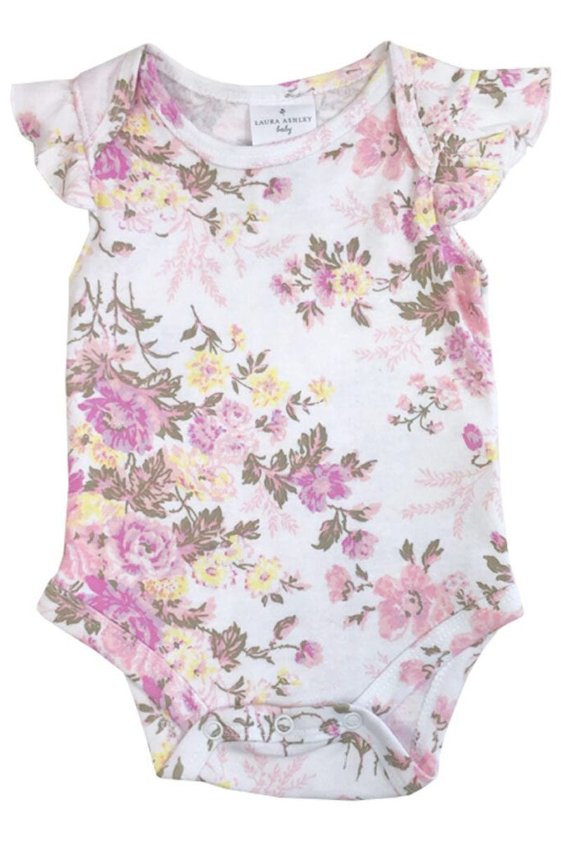 Laura Ashley White Pretty Baby Pack 3 Bodysuits/Vests