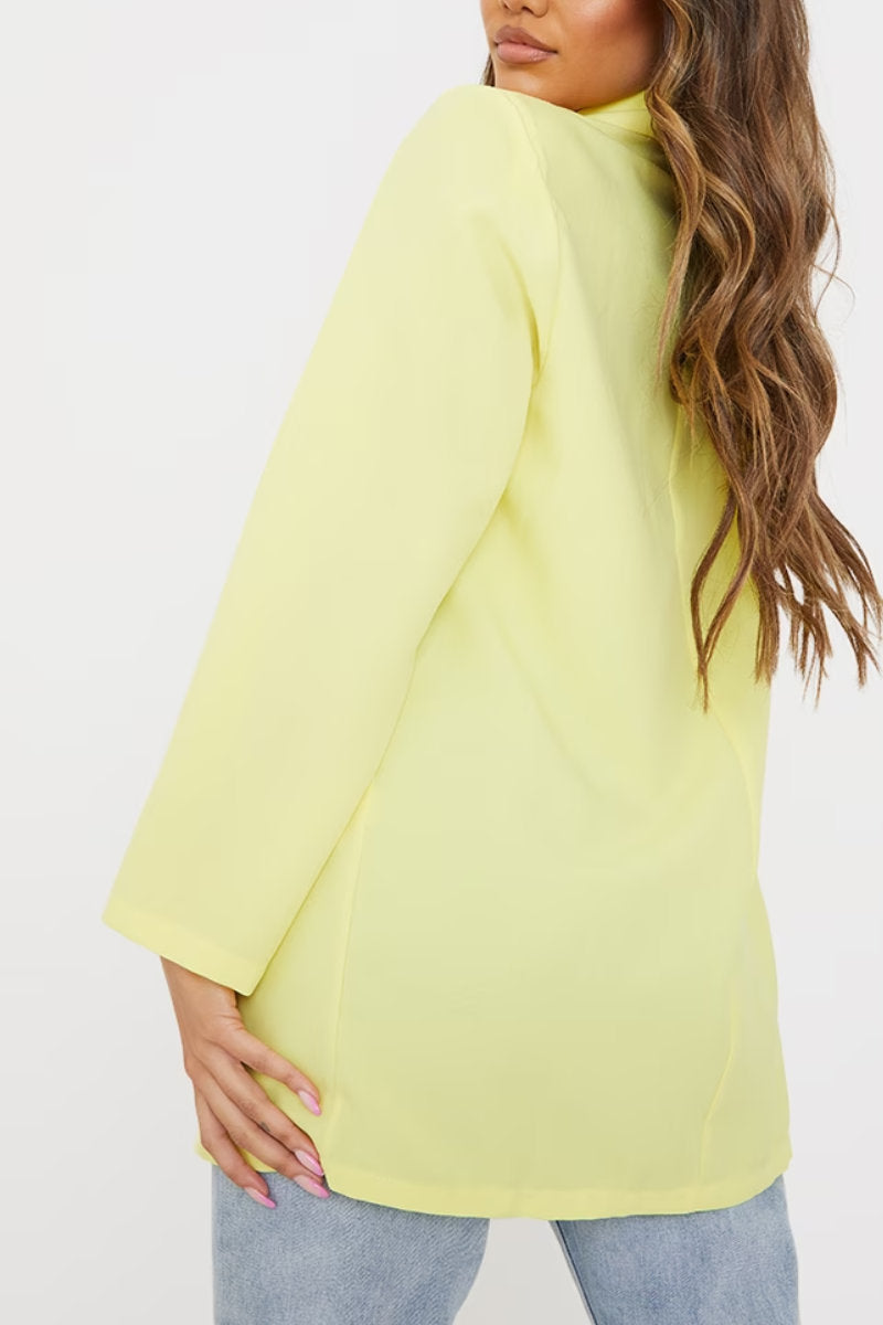 Famous Online Store Double Breasted Tortoise Shell Blazer Lemon