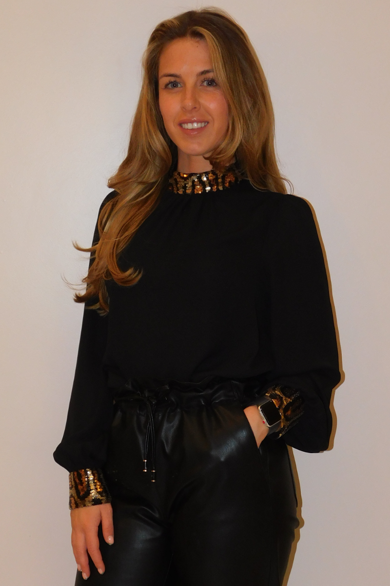 Sequin Animal Party Blouse