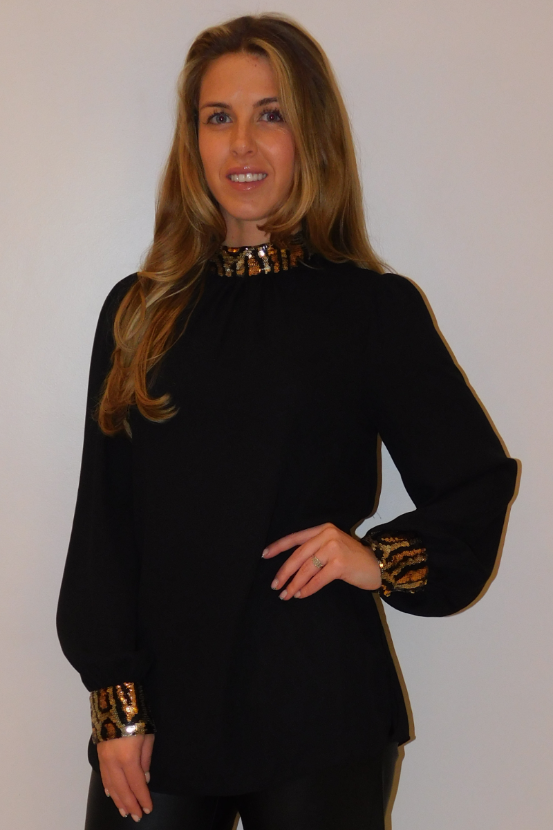Sequin Animal Party Blouse