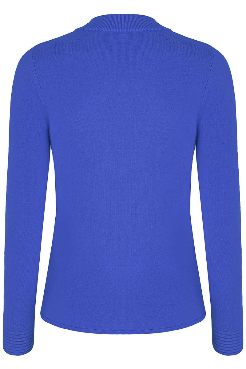 Famous Store Cuff Detail Supersoft Turtle Neck Jumper Cobalt