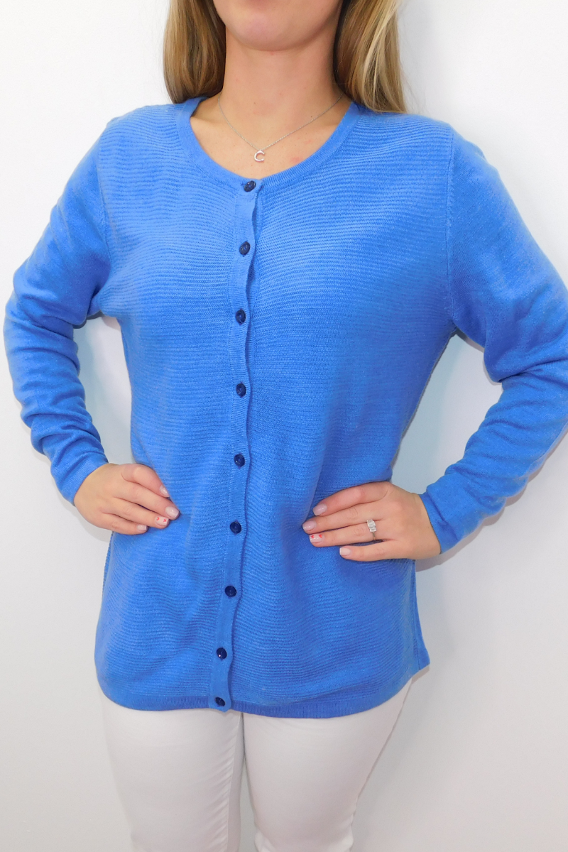Famous Store Blue Cardigan