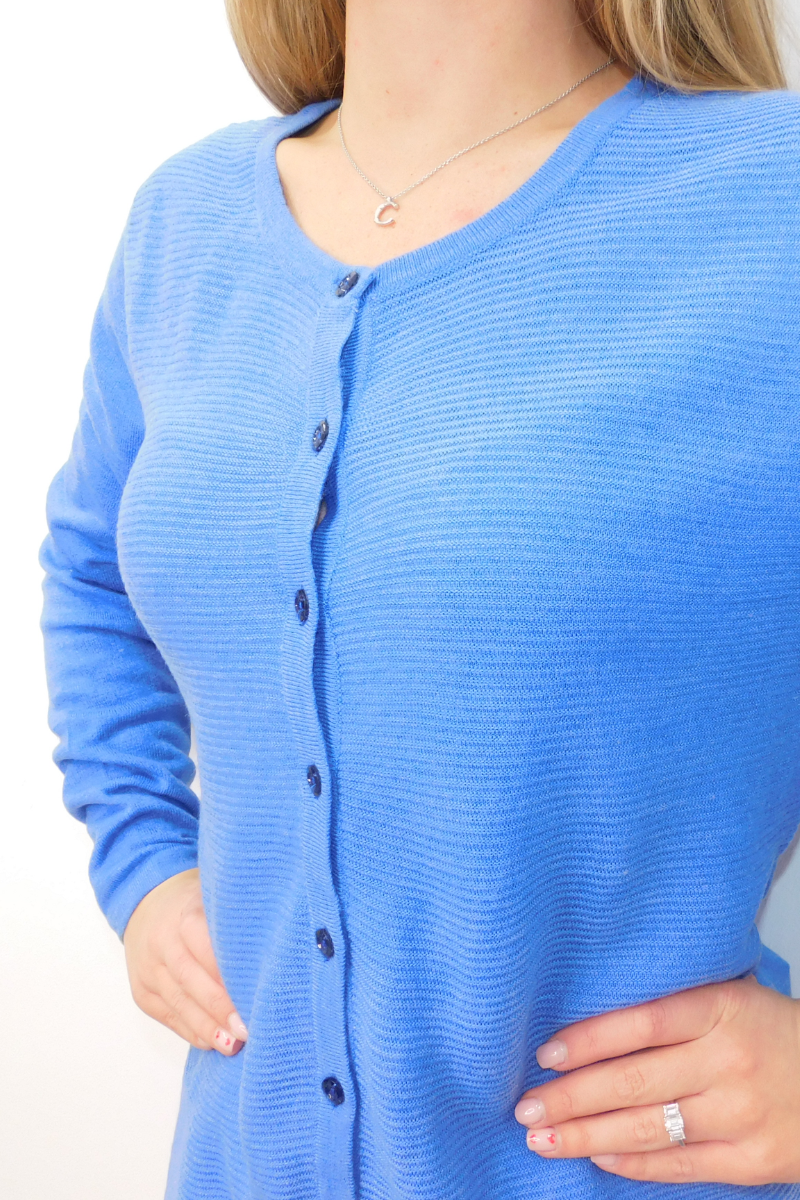 Famous Store Blue Cardigan