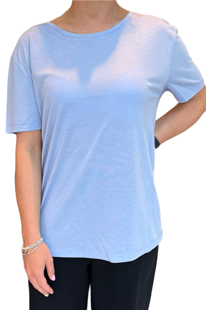 Ladies Basic Sky Blue T-Shirt