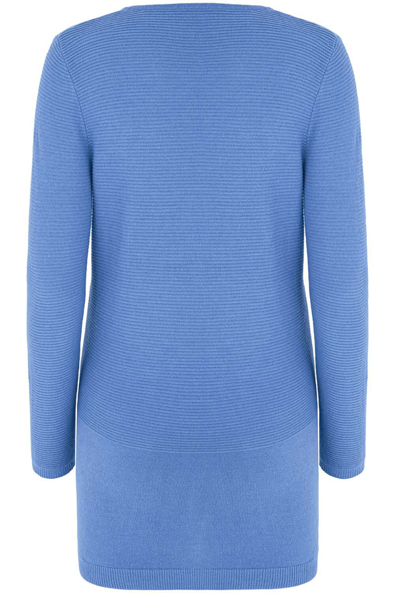 Famous Store Ripple Textured Pocket Tunic Cornflower Blue