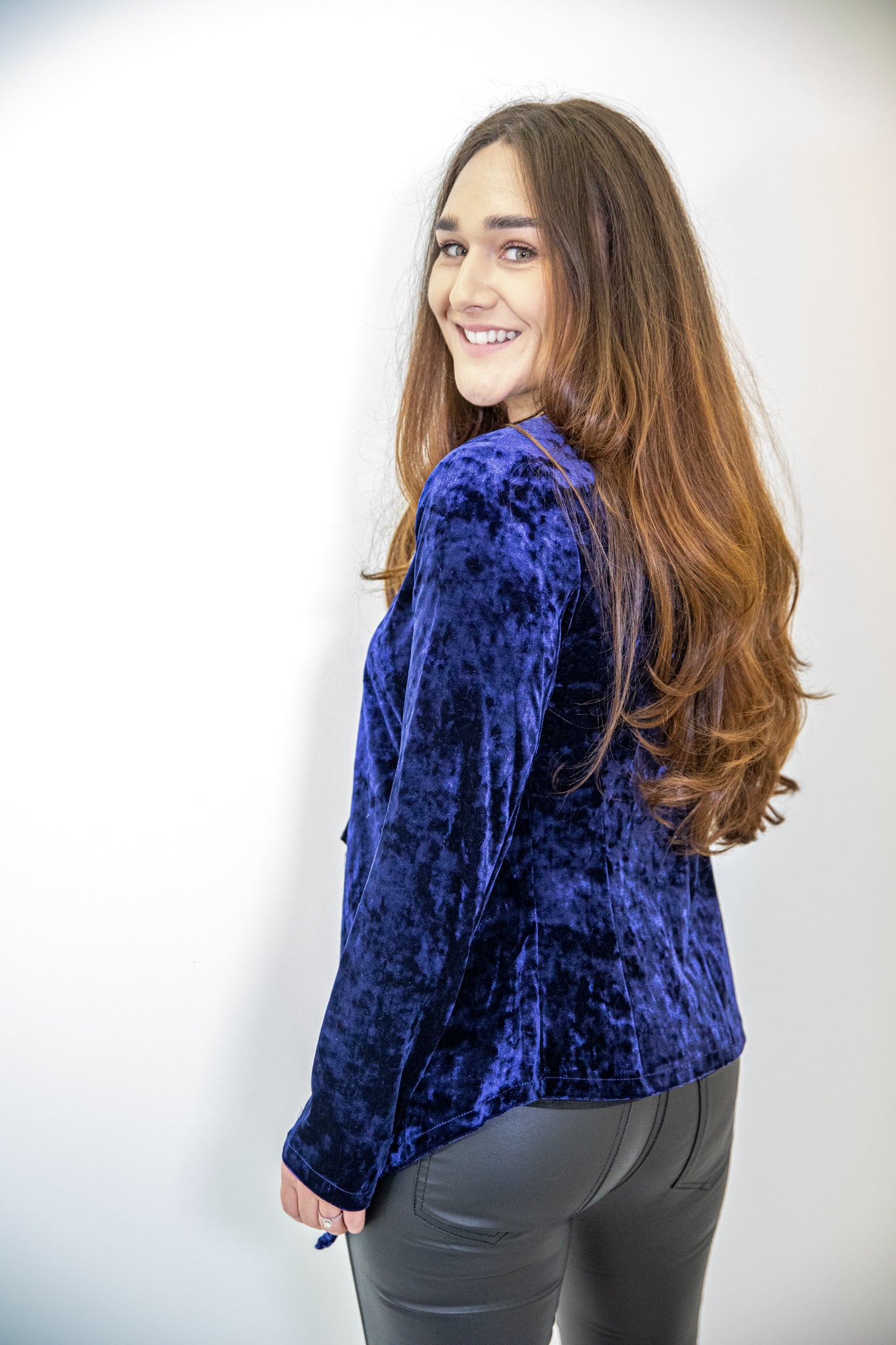 Electric Blue Waterfall Jacket - Shush Fashion
