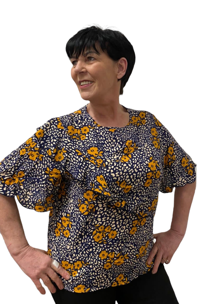 Ladies Cross Frill Blouse