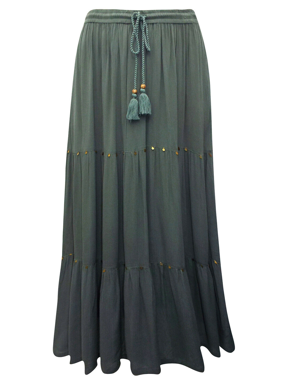 Ladies Crinkle Maxi Skirt