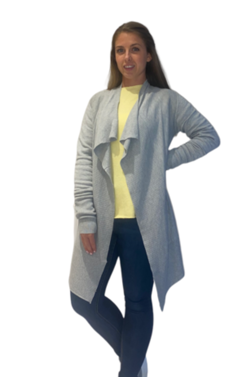 Grey Waterfall Cardigan