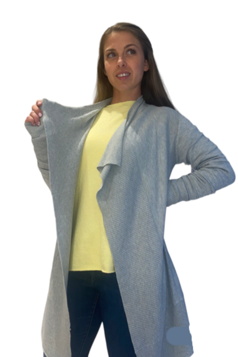 Grey Waterfall Cardigan